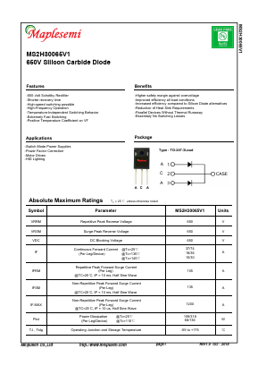 MS2H30065V1 Datasheet PDF Shenzhen Meipusen Semiconductor Co., Ltd