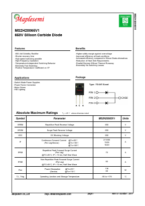 MS2H20065V1 Datasheet PDF Shenzhen Meipusen Semiconductor Co., Ltd