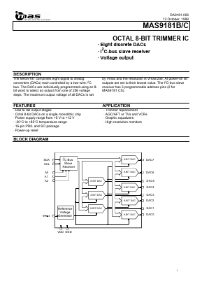 MAS9181B Datasheet PDF Micro Analog Systems Oy
