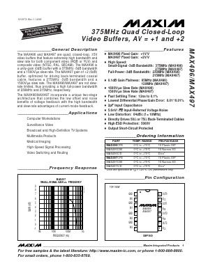 MAX497CSE Datasheet PDF Maxim Integrated