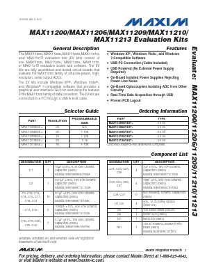 MAX11206EVKIT+ Datasheet PDF Maxim Integrated
