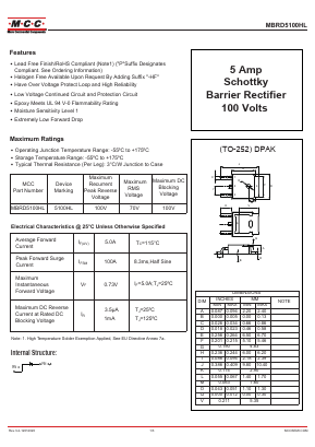 MBRD5100HL Datasheet PDF Micro Commercial Components