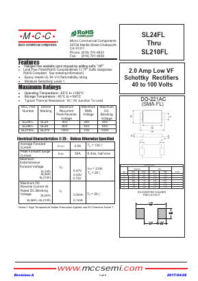 SL26FL-TP Datasheet PDF Micro Commercial Components