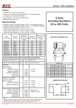 SK5200AFL Datasheet PDF Micro Commercial Components