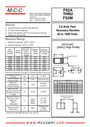 FS2A Datasheet PDF Micro Commercial Components