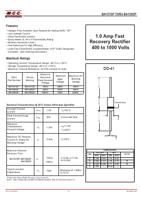 BA157GP-AP-HP Datasheet PDF Micro Commercial Components