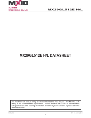 MX29GL512E Datasheet PDF Macronix International