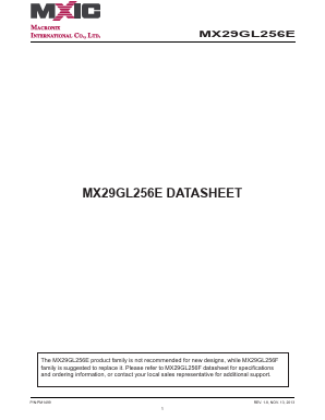 MX29GL256ELXFI-90Q Datasheet PDF Macronix International