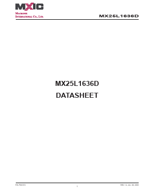 MX25L1636DMI-12G Datasheet PDF Macronix International