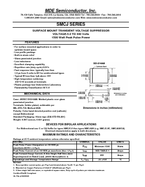 SMCJ Datasheet PDF MDE Semiconductor