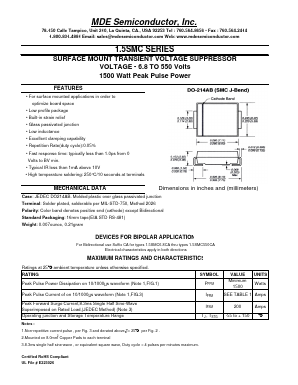 1.5SMC100A Datasheet PDF MDE Semiconductor