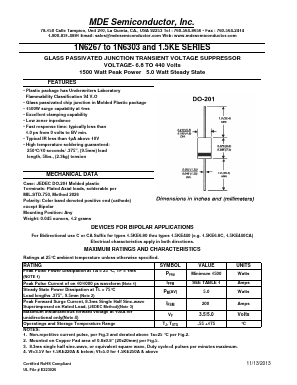 1N6285A Datasheet PDF MDE Semiconductor