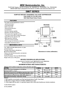 SM6T24A Datasheet PDF MDE Semiconductor