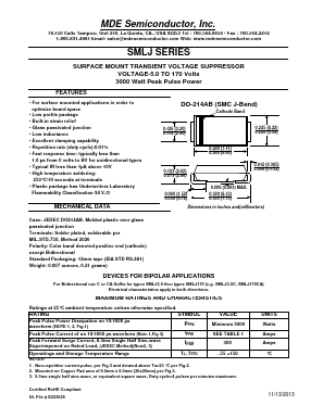 SMLJ Datasheet PDF MDE Semiconductor, Inc.