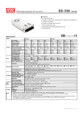 SD-350 Datasheet PDF Mean Well Enterprises Co., Ltd.