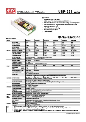 USP-225-5 Datasheet PDF Mean Well Enterprises Co., Ltd.