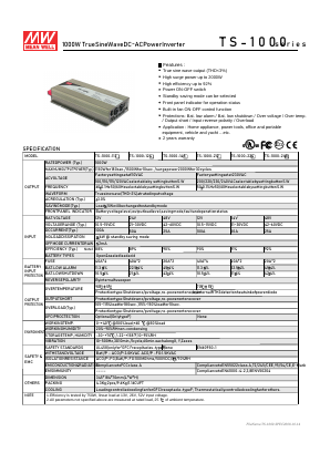 TS-1000-248 Datasheet PDF Mean Well Enterprises Co., Ltd.