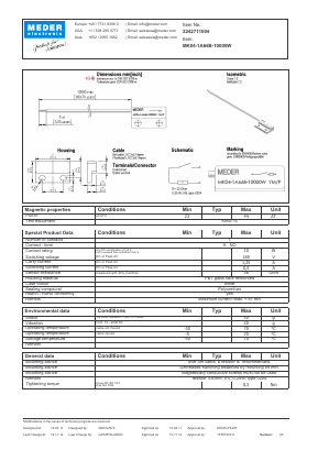 MK041A66B10000W Datasheet PDF Meder Electronic