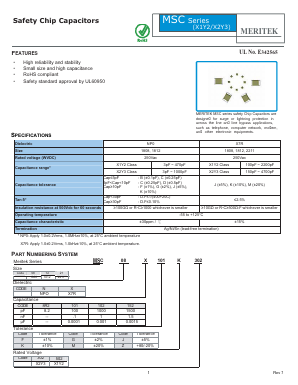 MSC12X152Z302 Datasheet PDF MERITEK ELECTRONICS CORPORATION