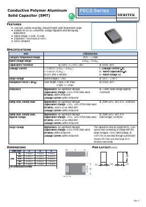 PECS2R0101M Datasheet PDF MERITEK ELECTRONICS CORPORATION