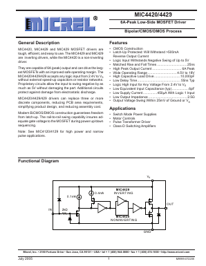 MIC4429 Datasheet PDF Master Instrument Corporation