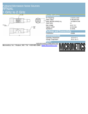 NS2640 Datasheet PDF Micronetics, Inc.