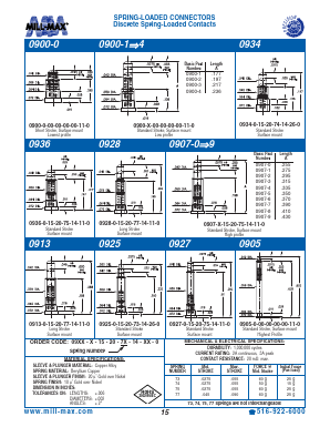 0907-3 Datasheet PDF Mill-Max Mfg. Corp.