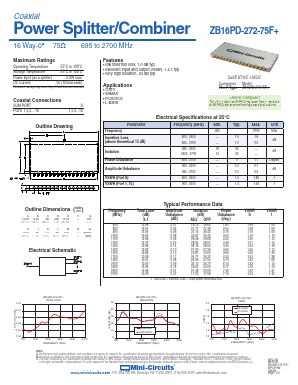 ZB16PD-272-75F Datasheet PDF Mini-Circuits