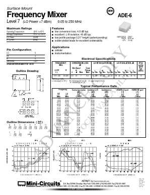 ADE-6 Datasheet PDF Mini-Circuits