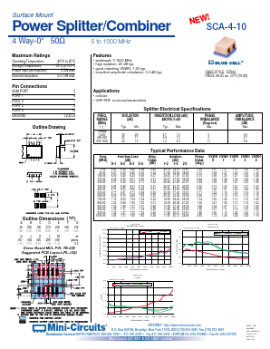 SCA-4-10 Datasheet PDF Mini-Circuits