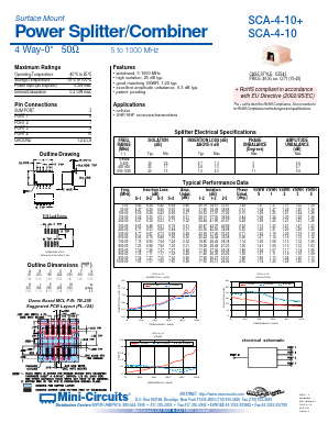 SCA-4-10+ Datasheet PDF Mini-Circuits