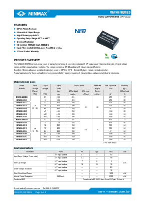 MIWI06-48S033 Datasheet PDF Minmax Technology Co., Ltd.