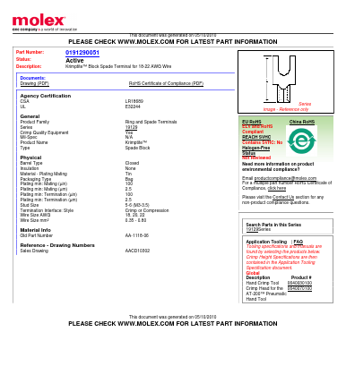 AA-1118-06 Datasheet PDF Molex Connectors
