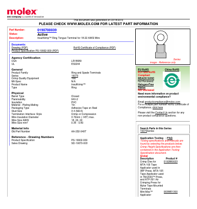 AA-232-04XT Datasheet PDF Molex Connectors