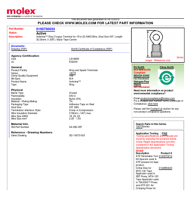AA-826-38T Datasheet PDF Molex Connectors