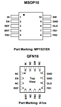 MP1521EQ Datasheet PDF Monolithic Power Systems