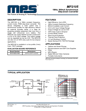 MP2105DJ-Z Datasheet PDF Monolithic Power Systems