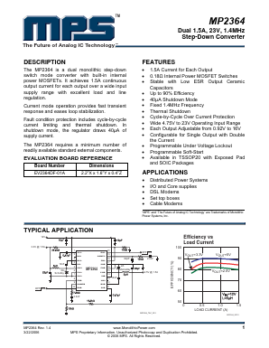 EV2364DF-01A Datasheet PDF Monolithic Power Systems