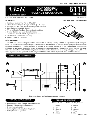 5115 Datasheet PDF M.S. Kennedy Corporation