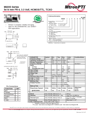 M60058LFAK Datasheet PDF MTRONPTI