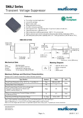 SMAJ54 Datasheet PDF MULTICOMP