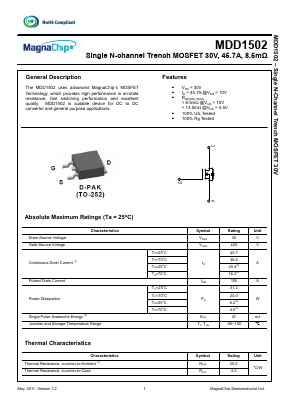 MDD1502 Datasheet PDF MagnaChip Semiconductor