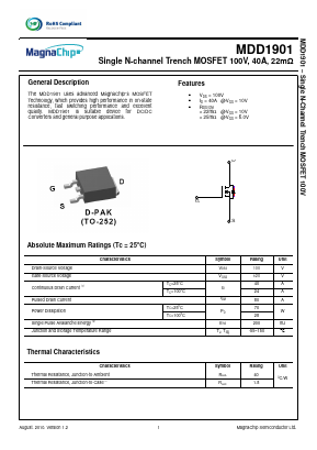MDD1901 Datasheet PDF MagnaChip Semiconductor