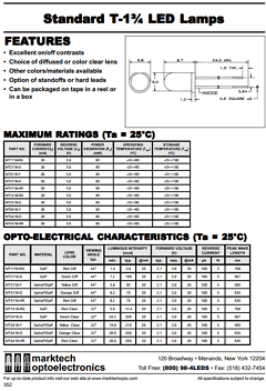 MT4118-O Datasheet PDF Marktech Optoelectronics