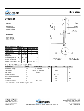 MTD2001M Datasheet PDF Marktech Optoelectronics