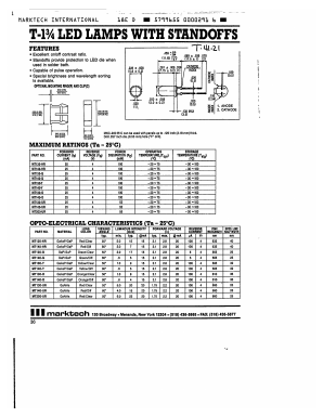 MT130-UR Datasheet PDF Marktech Optoelectronics