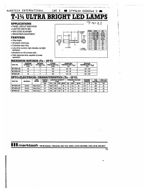 MT1500A-UR Datasheet PDF Marktech Optoelectronics