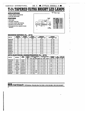 MT530-UR Datasheet PDF Marktech Optoelectronics