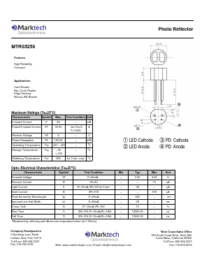 MTRS5250 Datasheet PDF Marktech Optoelectronics
