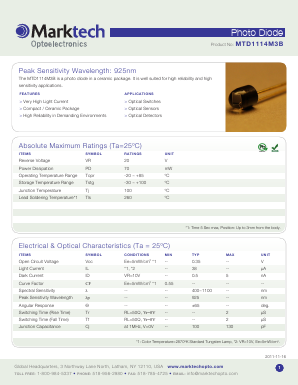 MTD1114M3B Datasheet PDF Marktech Optoelectronics